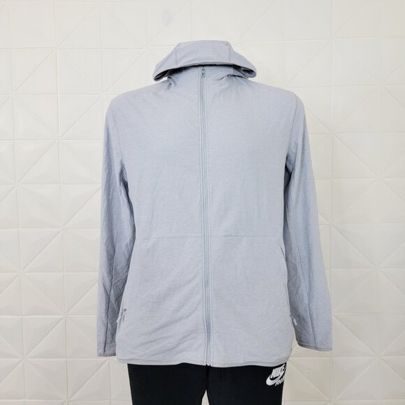 Lululemon Men's Heathered Sea Salt Long-Sleeve Surge Warm Full Zip Hoodie Sz XL - Picture 2 of 8